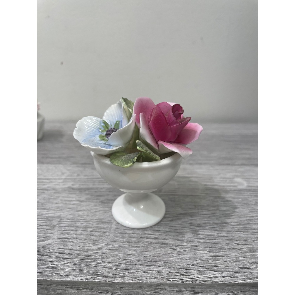 Crown Staffordshire Fine Bone China Floral Bouquet Figurine England Handcrafted